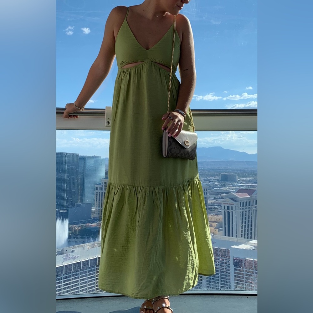 GREEN MAXI ABERCROMBIE DRESS